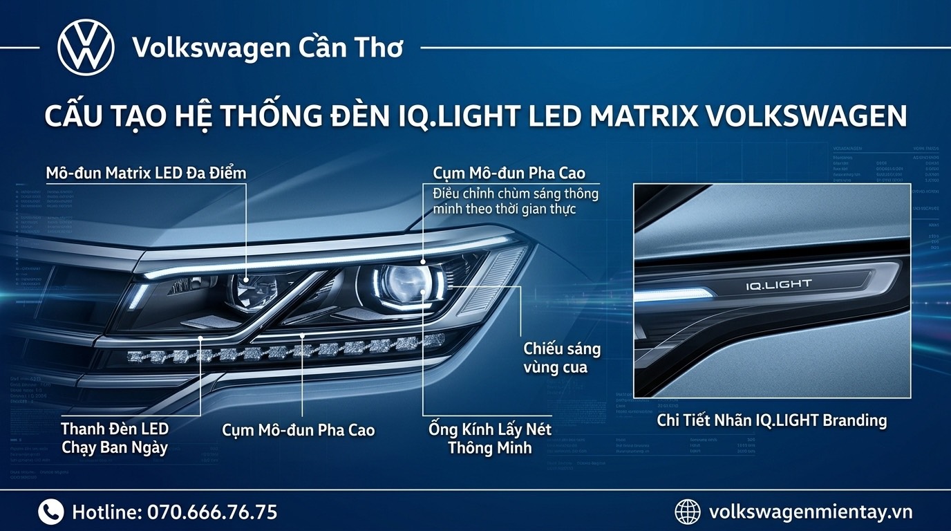 Cấu tạo hệ thống IQ.LIGHT LED Matrix Volkswagen