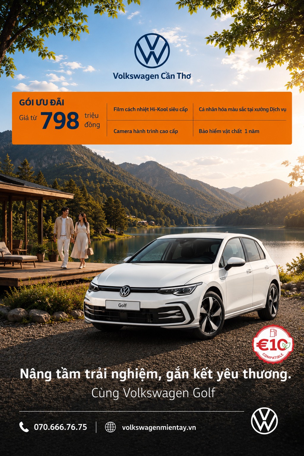 Chương trình khuyến mãi Volkswagen Golf trong tháng 7 tại Volkswagen Cần Thơ