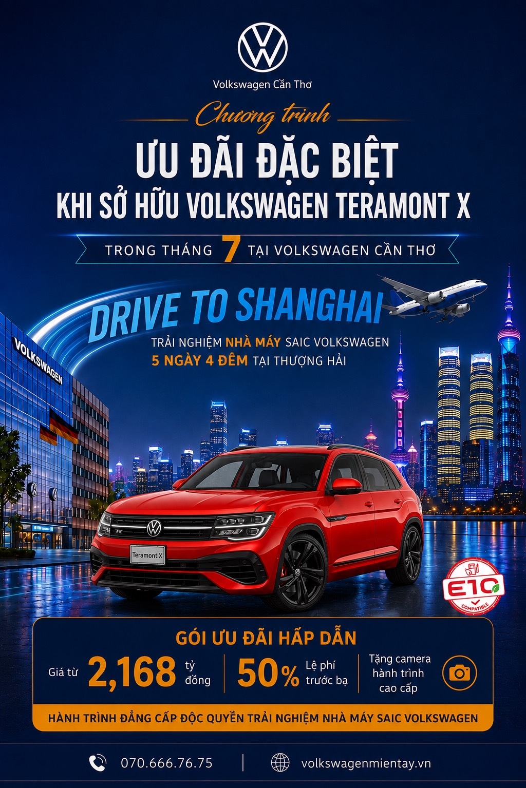 Chương trình khuyến mãi Volkswagen Teramont X trong tháng 7 tại Volkswagen Cần Thơ