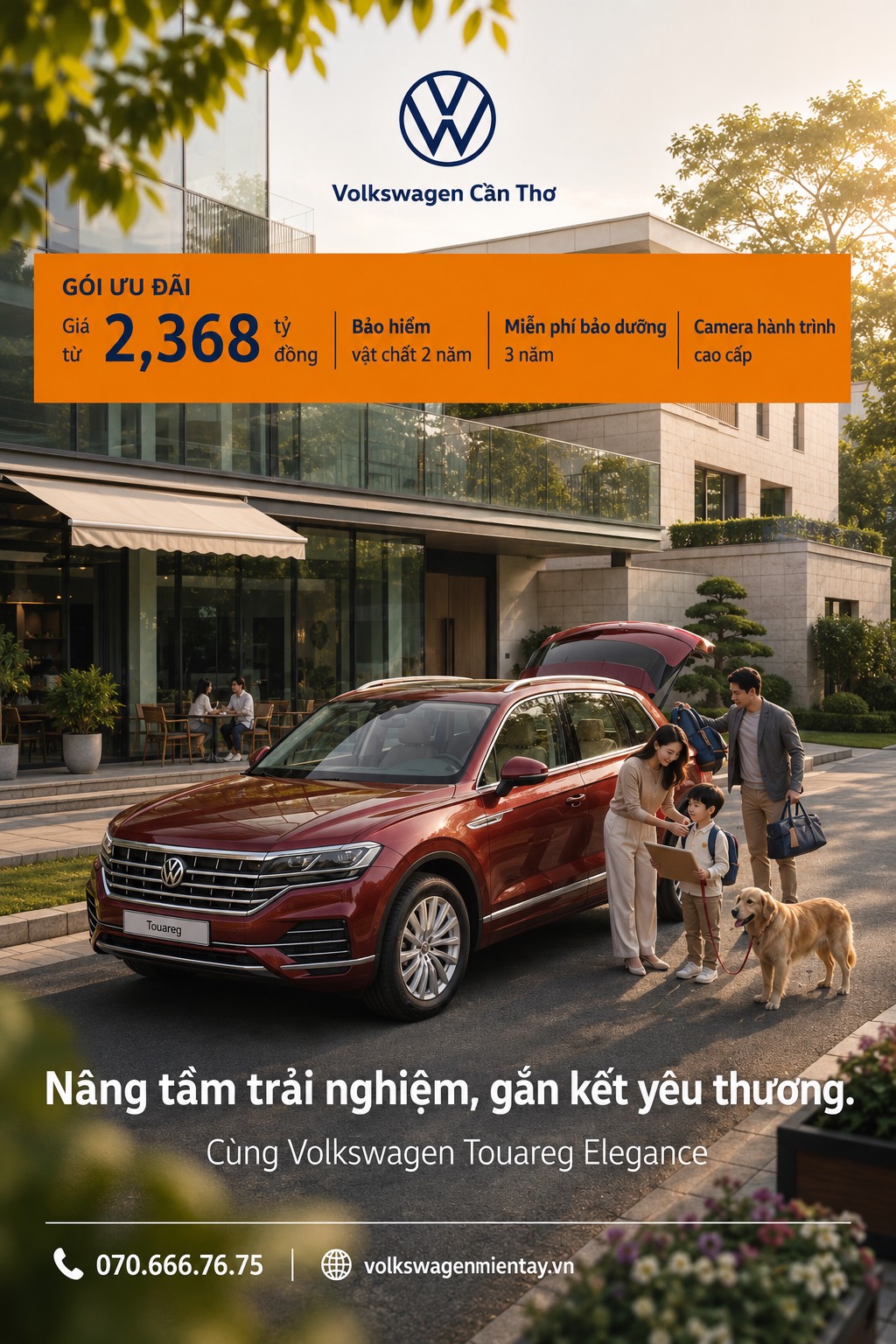 Chương trình khuyến mãi Volkswagen Touareg Elengance trong tháng 7 tại Volkswagen Cần Thơ