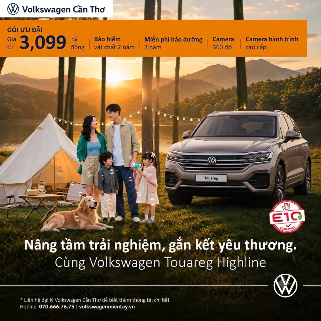 Chương trình khuyến mãi Volkswagen Touareg High Line trong tháng 7 tại Volkswagen Cần Thơ