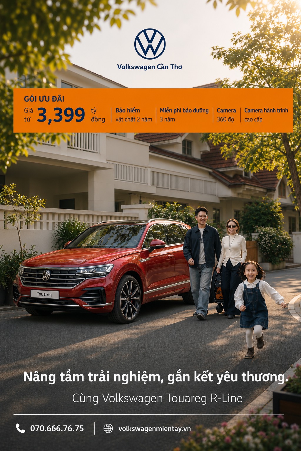Chương trình khuyến mãi Volkswagen Touareg R Line trong tháng 7 tại Volkswagen Cần Thơ